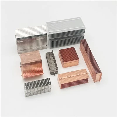 C1100 Kupferrippen-Aluminium-Kühlkörper - vernickelt, zinngelötet, werkseitig qualitätsgesichert